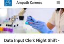 Ampath ikhangela i Data Input Clerk Night Shift, eMonti, eMpuma Koloni.
