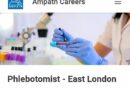 Ampath ikhangela i Phlebotomist, eMonti, eMpuma Koloni. 