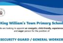King William’s Town  Primary School is Hiring a Security Guard/General Worker.
