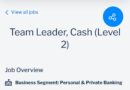Standard Bank ikhangela i Team Leader, Cash (Level 2), eMonti, eMpuma Koloni.