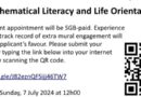 Teaching position available in Qonce.