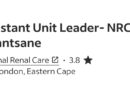 National Renal Care ikhangela i Assistant Unit Leader, eMdantsane, eMpuma Koloni.