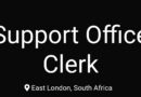 A position available for a Support Clerk, eMonti, eMpuma Koloni.