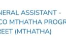 The Building Company (BUCO) ikhangela i General Assistant, eMthatha, eMpuma Koloni.