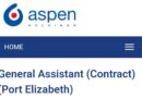 Aspen ikhangela i General Assistant (Contract), eGqeberha, eMpuma Koloni.  