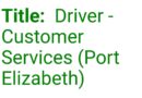 HEINEKEN Beverages ikhangela Umqhubi (Driver) – Customer Services, eGqeberha, eMpuma Koloni.