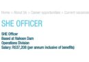 Amathole Water Board ikhangela i SHE Officer, Based at Nahoon Dam, eMonti, eMpuma Koloni.