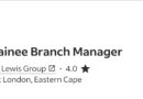 The Lewis Group ikhangela i Trainee Branch Manager, eGqeberha ngase Butterworth, eMpuma Koloni.