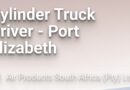 Air Products South Africa (Pty) Ltd ikhangela i Cylinder Truck Driver, eGqeberha, eMpuma Koloni.