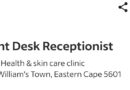 Zamz Health & Skin Care Clinic ikhangela i Front Desk Receptionist, eQonce, eMpuma Kapa.