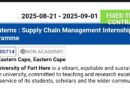 Fort Hare University 3 X Interns: Supply Chain Management Internship Programme, eMpuma Koloni.