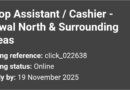 Clicks – Cashier – Aliwal North
