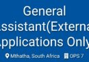 #thuba | GENERAL ASSISTANT, eMthatha, eMpuma Koloni. 