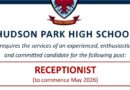 HUDSON PARK HIGH SCHOOL – Receptionist, eKuGompo City.
