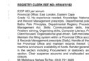 Department of Employment – REGISTRY CLERK, eKuGompo City.