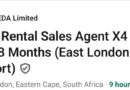 ZEDA Limited – FLEXI RENTAL SALES AGENT ezi x4 @King Phalo Airport.